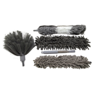 可伸縮多功能除塵撢5件套 伸縮桿長25~100cm, 1組