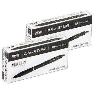 JAVAPEN Jet line 原子筆 0.7mm 黑色 12入, 2盒