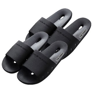 THE ZAKKA 排水浴室拖鞋 2雙 PVC塑膠, 26~26.5cm, 黑色