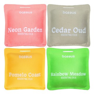 Baseus 倍思 瑪格麗特系列 車用香氛4件組, 1組, Rainbow Meadow + Cedar Oud + Pomelo Coast + Neon Garden