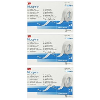 3M 紙膠無台 白色, 24捲, 3盒