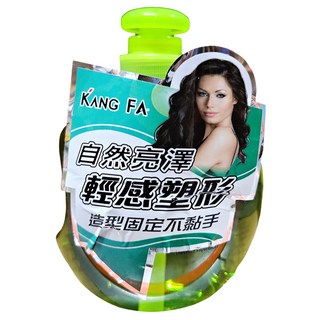 KANG FA 康髮 奇異繽紛水漾保濕雕 茵草綠 260ml 輕感塑形固定 速乾不黏手 含保濕成分, 1瓶