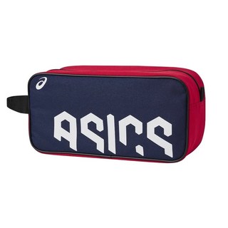 ASICS 亞瑟士 鞋袋 型號3033C104-400 聚酯纖維, OS, 藍色 + 紅色, 1個