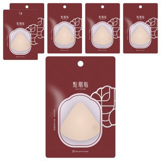 點胭脂 台灣公司貨 輕三角 拍拍海綿, 米黃色, 6個