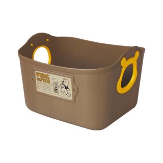 nishiki 錦化成 Disney 迪士尼 POOH 小熊維尼 日本製置物籃 SQ5 玩具收納, 咖啡色, 1個