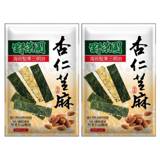 華元 野菜園 海苔堅果三明治 杏仁芝麻, 60g, 2包