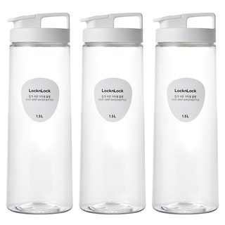 LocknLock 樂扣樂扣 輕鬆手提PET冷水壺, 白色, 1500ml, 3個