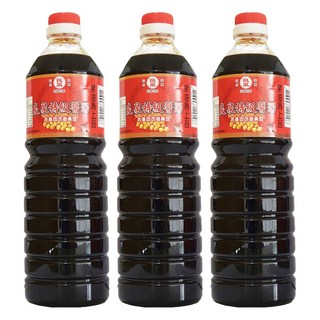 良泉特級醬油-非基因改造黃豆釀造 家庭號首選, 1000cc, 3瓶