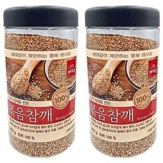 Baedaegam 炒芝麻粒 100% 韓國產, 280g, 2罐