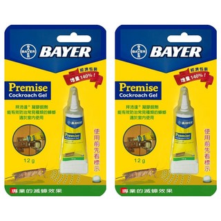 BAYER 拜耳 Premise 蟑螂凝膠餌劑, 12g, 2支