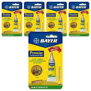 BAYER 拜耳 Premise 蟑螂凝膠餌劑, 12g, 5支