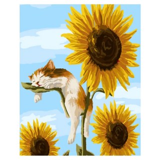 ArtLife 藝術生活 數字油畫DIY 66508 50 x 40cm, 貓咪向日葵, 1組