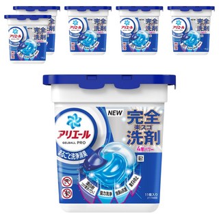 ARIEL 日本原裝進口 極淨進化4D抗菌去漬洗衣球 藍色, 6盒, 11顆
