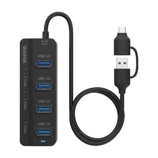 ESENSE 逸盛 4A+3C 7埠 USB3.0集線器 支援USB-A或USB-C接頭, 1組