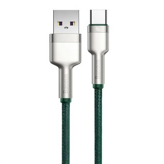 Baseus 倍思 金屬卡福樂系列 USB to Type-C 40W 數據線, 2m, 墨綠色, 1條