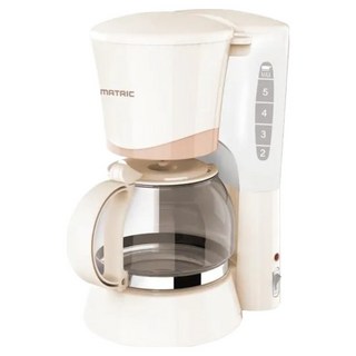 MATRIC 松木家電 6人份美式咖啡機 MG-CM0611 可清洗濾網 透明水箱視窗 自動保溫 防滴漏裝置 600ml耐熱玻璃壺, 白色