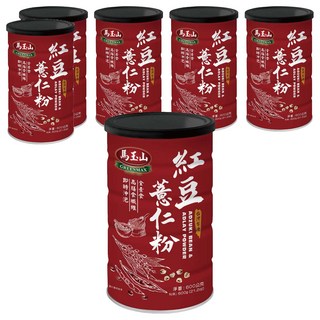 馬玉山 紅豆薏仁粉, 600g, 1罐, 6罐