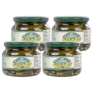 LIDYA 莉迪亞 迷你酸瓜 蒔蘿醋漬黃瓜, 400ml, 4罐