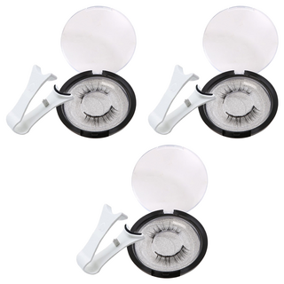 磁吸假睫毛 睫毛夾 人造纖維材質, 006魅力漫畫睫, 3組