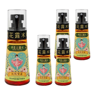 明星花露水 防蚊噴霧 HDPE材質 添加PMD植萃精油, 60ml, 5瓶