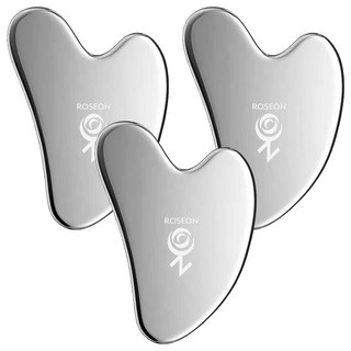 Rojeuon 鋼製刮痧板, 銀色, 3個