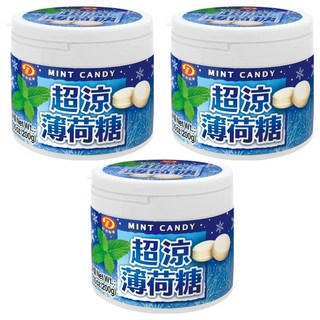 綠得製菓 超涼薄荷糖 添加薄荷風味 潤喉爽聲口氣清新舒爽, 200g, 3罐