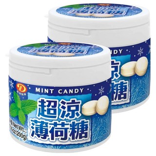 綠得製菓 超涼薄荷糖 添加薄荷風味超涼口感 潤喉爽聲口氣清新舒爽, 200g, 2罐