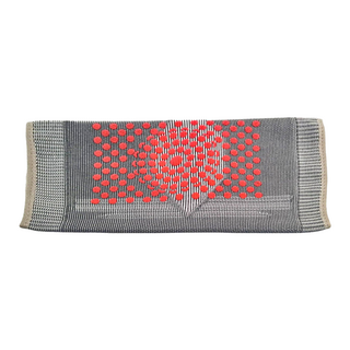 LEADER X 防護升級自發熱遠紅外線石墨烯彈力護膝 保護膝蓋穩定髕骨 高彈面料舒適透氣, 黑灰色, 均碼, 1個