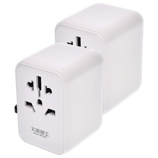 MAX STAR 太星電工 氮化鎵PD20W旅行用插座/3USB 多國轉換 全球通用電壓, 白色, 2個