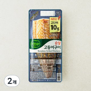 비비고 고단백 순살 고등어구이, 60g, 2개