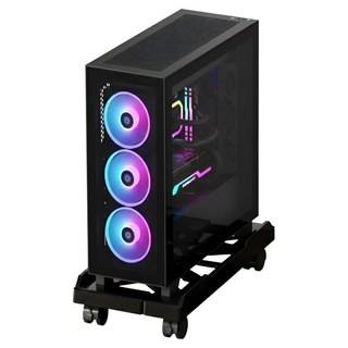 픽스몰 이동가능 컴퓨터 본체 받침대, 블랙, 1개