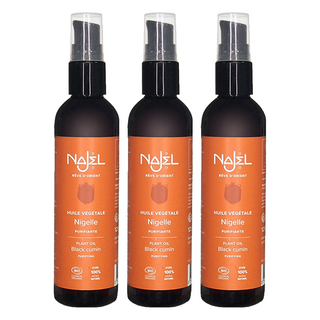 NAJEL 有機黑種籽草按摩護理油 身體 + 頭髮用, 125ml, 3瓶