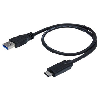 Cable 專業級USB3.0超高速傳輸線 A公-Type C公, 50cm, 黑色, 1條