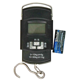 便攜式高精度手提秤 50g-50kg 提手寬5CM 超大LCD夜光螢幕 (3.28*1.98CM), 1台
