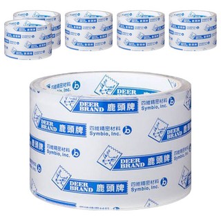 DEER BRAND 鹿頭牌 PP3Q 極透亮OPP超透明膠帶 Set 6 透光度極高 黏性強, 1組