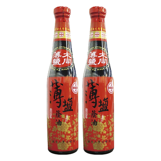 大同醬油 壺底薄鹽蔭油, 400ml, 2瓶