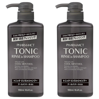 KUMANO 熊野油脂 TONIC 水潤洗髮精 550ml 含薄荷醇, 2瓶