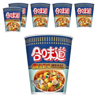 NISSIN 日清 CUP NOODLE 合味道 辣海鮮杯麵 71g, 6入