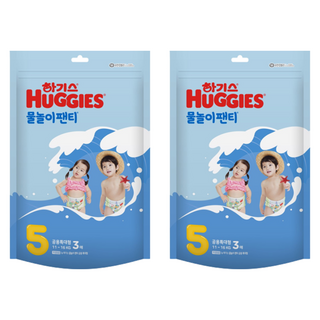 하기스 물놀이팬티 팬티형 기저귀 남여공용, 6매, 5단계