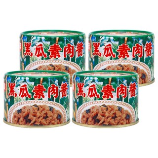 大茂 黑瓜素肉醬, 不含防腐劑、人工色素、糖精, 180g, 4罐