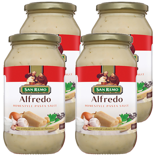 SAN REMO 頂級麵醬 義式白醬, 480g, 4罐