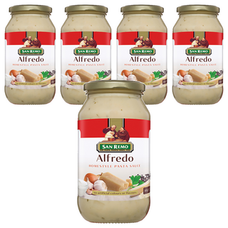 SAN REMO 頂級麵醬 義式白醬, 480g, 5罐