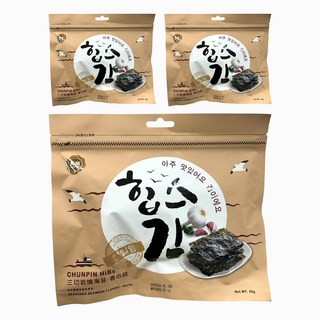 chun pin 雋品 三切岩燒海苔 蒜味, 30g, 3個