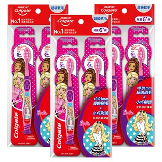 Colgate 高露潔 兒童纖柔毛牙刷 6歲以上, 顏色隨機, 1入, 6支