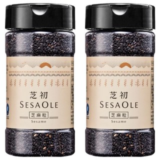 SESAOLE 芝初 淺焙黑芝麻粒, 105g, 2罐