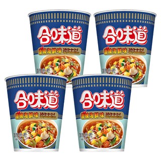 NISSIN 日清 CUP NOODLE 合味道 辣海鮮杯麵 71g, 4入