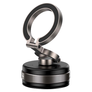 3軸吸盤式磁吸手機支架 D1X, 黑色, 1個