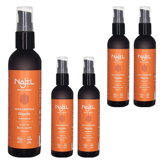 NAJEL 有機黑種籽草按摩護理油 身體 + 頭髮用, 125ml, 5瓶