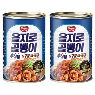 Dongwon 東遠 乙支路螺肉&烤鮟鱇魚絲罐頭, 2罐, 300g