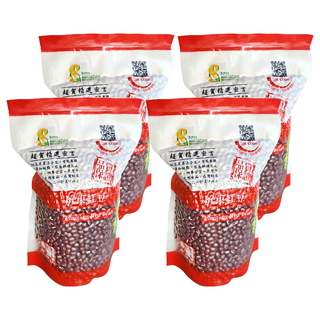 超賀 屏東紅豆 600g, 台灣在地農產新鮮採收, 無添加防腐劑及色素, 工廠通過HACCP及ISO22000認證, 4包